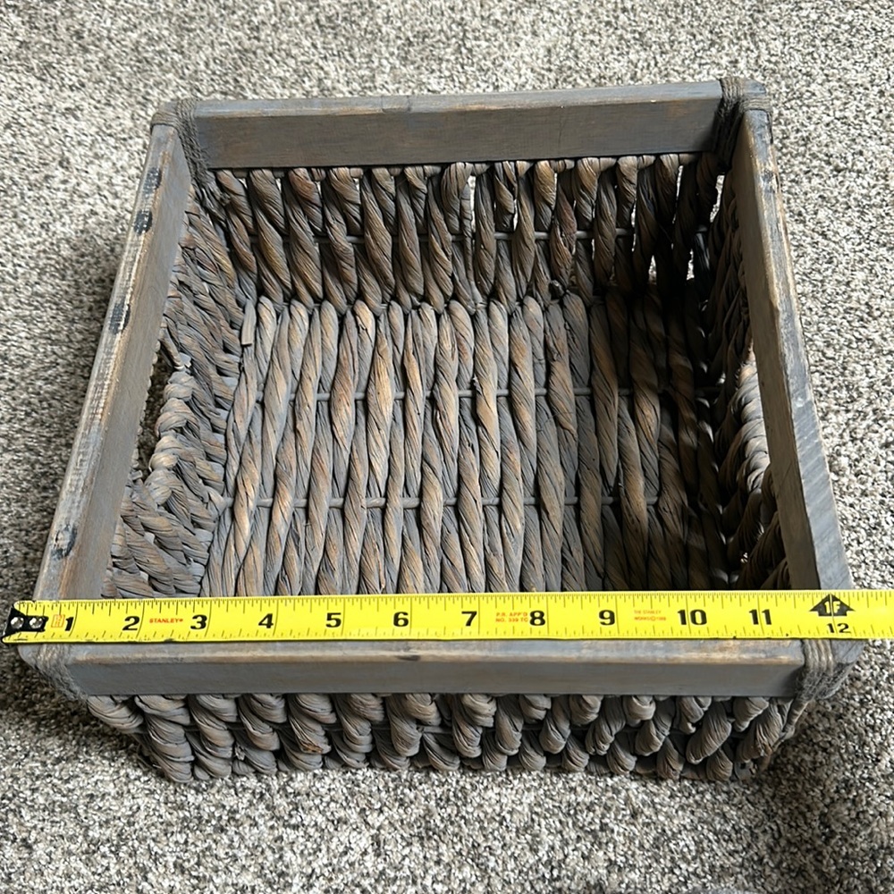 Rustic Gray Washed Basket